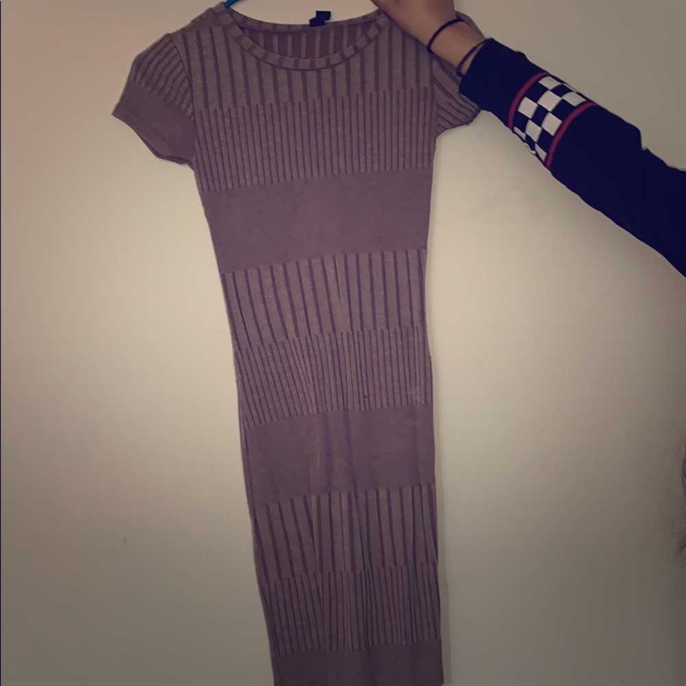 Brown bodycon dress